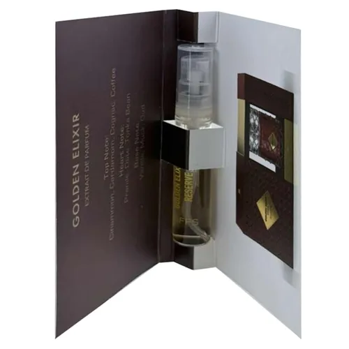 Vista 2 de RiiFFS Golden Elixir Reserve - Warm Spicy, Gourmand, Oud - Extrait de Parfum Vial Spray para mujeres y hombres, 0.10 onzas / 0.1 fl oz