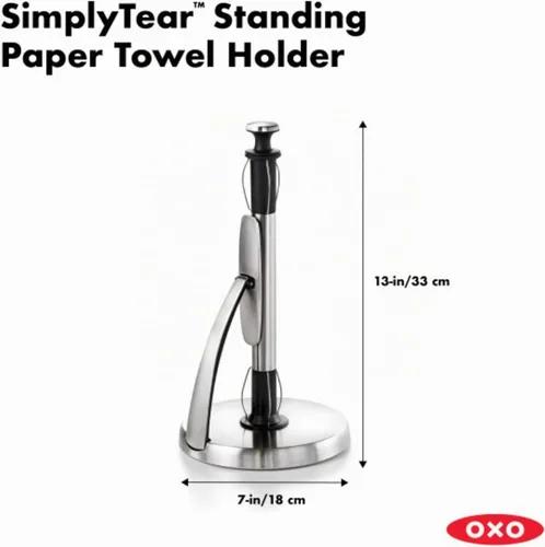 Vista 6 de Buen agarre simplemente papel higiénico, acero inoxidable OXO, Acero, Stainless, Paquete de 1