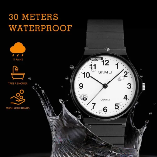 Vista 5 de SKMEI Reloj de pulsera impermeable para mujer, reloj de pulsera para dama, reloj de cuarzo analógico casual para mujer