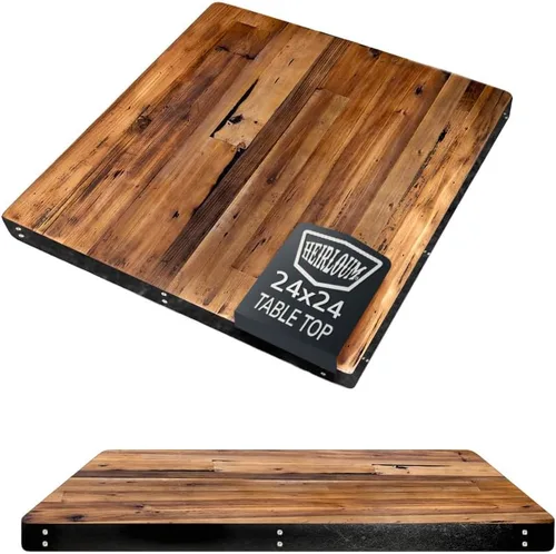 Vista 31 de Mesa de madera recuperada, pieza de madera reciclada rústica perfecta para cocinas, comedor y mesas auxiliares
