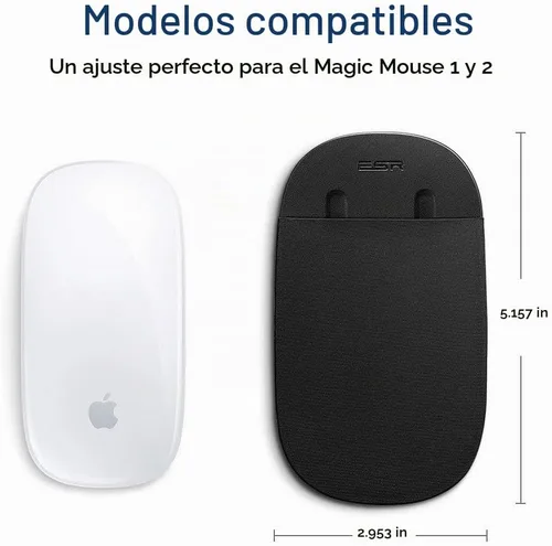 Vista 6 de ESR Soporte delgado para mouse mágico, con adhesivo reutilizable, sin residuos de pegamento, bolsa elástica compacta/funda de transporte, se puede