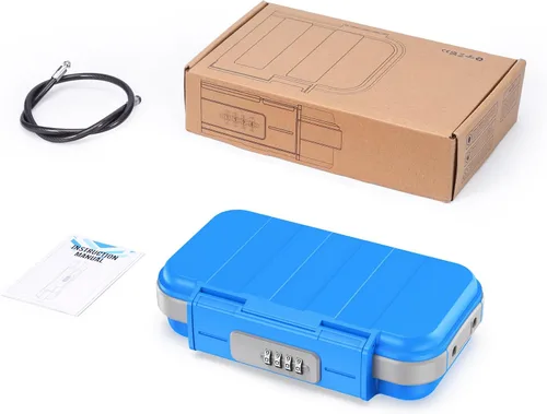 Vista 8 de ORIA Funda de seguridad portátil, caja de seguridad portátil, caja de seguridad con combinación de 4 dígitos, caja de seguridad para teléfonos