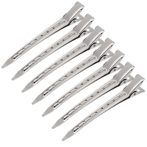 Vista 8 de Hicarer Pinzas de metal de 3.5 pulgadas para rizos, pinzas de corte de pico de pato (24 piezas)