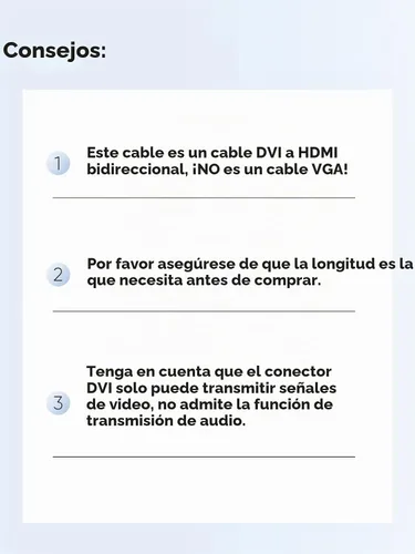 Vista 2 de CableCreation Adaptador DVI a HDMI, DVI macho a HDMI hembra convertidor