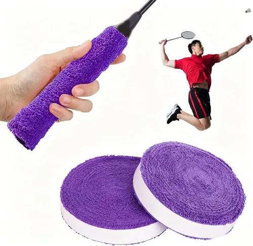 Vista 10 de ITODA Toalla de raqueta de tenis de bádminton, pegamento de mano de algodón antideslizante para sudar, raqueta de bádminton, cinta para el sudor