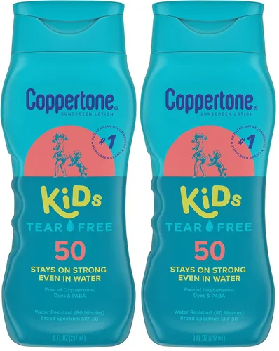 Vista 12 de Coppertone Kids SPF 50 Loción de protección solar sin lágrimas, resistente al agua, 8 onzas líquidas