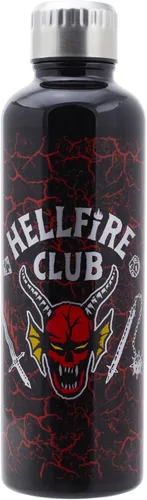 Vista 3 de Stranger Things Hellfire Club - Botella de agua de acero inoxidable con licencia oficial para fanáticos de Stranger Things, 16.9 fl oz Paladone