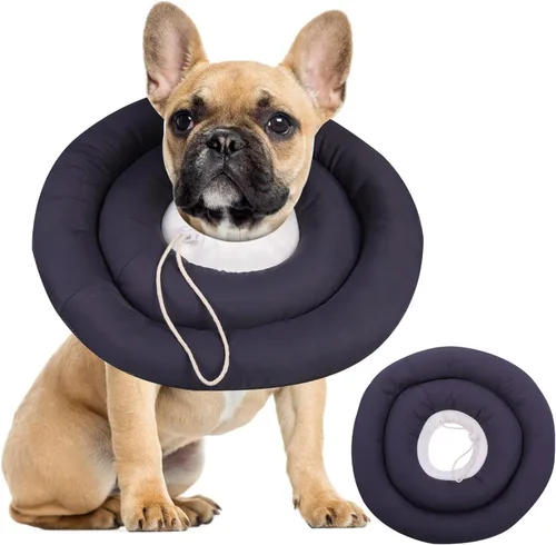 Vista 27 de IDOMIK - Collar de recuperación para perros, cono suave impermeable para perros después de la cirugía Comfy Protective Elizabethan Collar