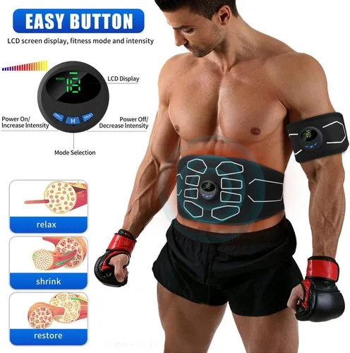 Vista 6 de MarCoolTrip MZ Estimulador Muscular Electrónico, Estimulador de Abdominales Tonificador Muscular, Entrenador de Máquina Abdominal para Todo