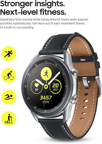 Vista 5 de Samsung Galaxy Watch3 Watch 3 GPS Bluetooth LTE Smart with Advanced Health Monitoring Fitness Tracking and Long Lasting Battery Renewed