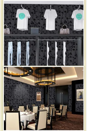Vista 5 de TAOGIFT Papel adhesivo de vinilo para despegar y pegar, papel de contacto de rama negra, papel tapiz decorativo extraíble para gabinetes
