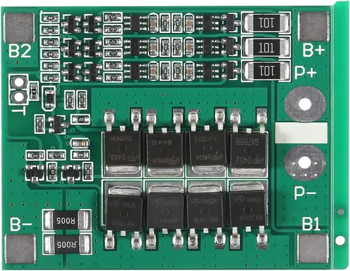 Vista 2 de 4 unids 3S 11.1V 12V 25A 18650 Li-ion batería de litio placa de protección PCB con circuito equilibrado sobre descarga de carga sobre protección