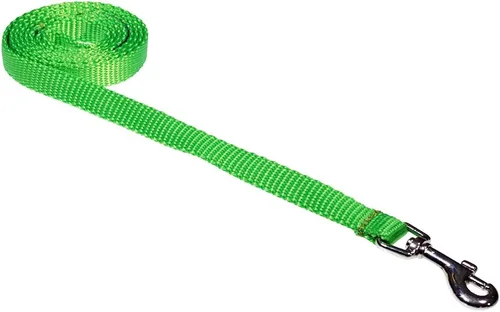 Vista 3 de Correa de nailon rojo mediano para perro: 3/4" de ancho, 6 pies de longitud - fabricada en Estados Unidos.