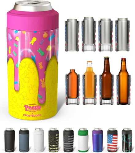 Vista 30 de Frost Buddy - Enfriador universal de latas, aislante de latas de acero Se adapta a latas delgadas de 12 onzas, 16 onzas, niños altos