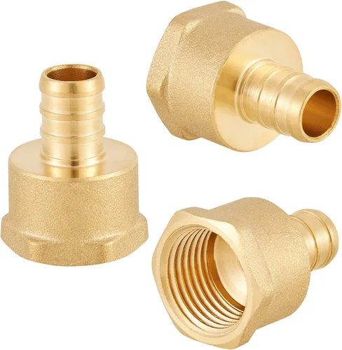 Vista 5 de Accesorios Pex de latón sin plomo de 1/2 pulgada, adaptador hembra de 1/2 Pex, adaptador roscado hembra PEX 1/2 "x 1/2" NPT hembra, 1/2 pulgada Pex