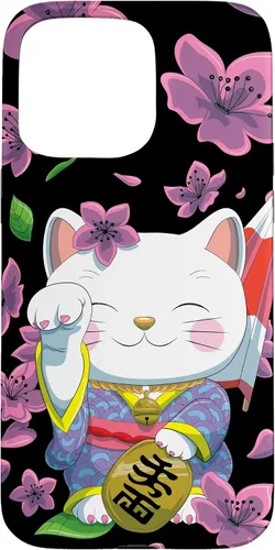 Vista 30 de Funda para iPhone 13 Pro Max Japanese Maneki Neko Lucky Cat
