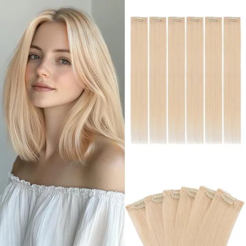 Vista 22 de 6 extensiones de cabello real con 6 clips, cabello ondulado de 10 pulgadas, color marrón oscuro