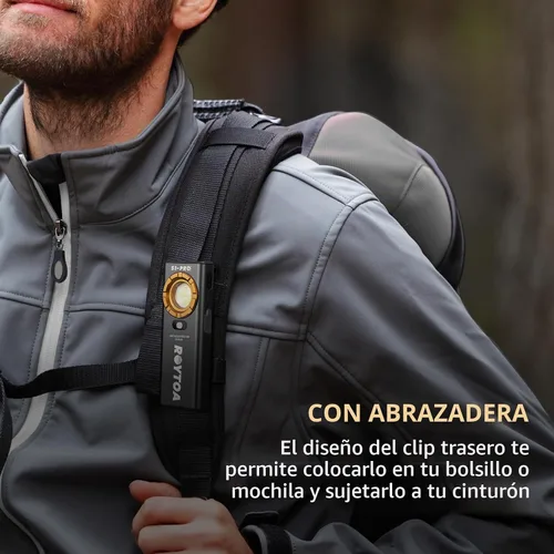 Vista 6 de ROYTOA Linterna de bolsillo recargable EDC Slim Flat Linterna 1200 lúmenes con base magnética y espalda, sensor de proximidad, clip para bolsillo