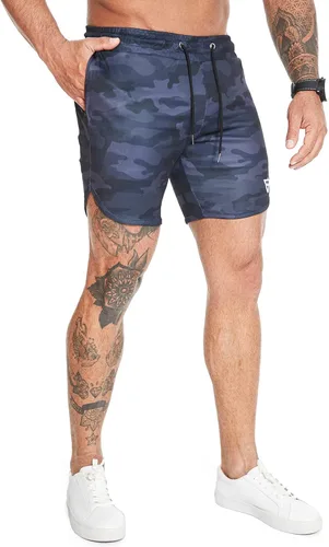 Vista 2 de Wangdo Pantalones cortos de entrenamiento para hombre de 7 pulgadas, pantalones cortos deportivos para bicicleta, pantalones cortos de gimnasio