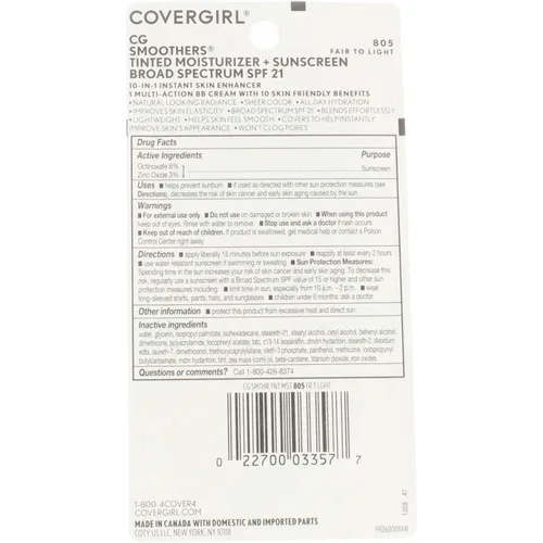 Vista 3 de Cover Girl 03357 805fairlt Covergirl Bb Crema