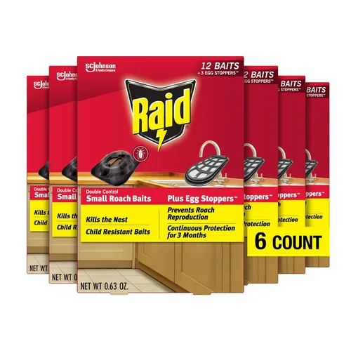 Vista 9 de Raid Double Control - Cebos pequeños para cucarachas y tapones para huevos, 12 unidades (paquete de 3)