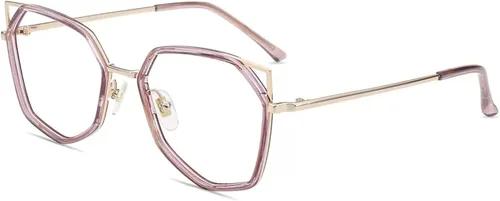 Vista 7 de Firmoo Blue Light Blocking Reading Glasses for Women, Stylish Anti Eyestrain Cat Eye Computer Glasses, S985