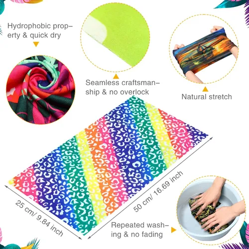 Vista 2 de Tarpop 30 unidades de polainas para el cuello, bufanda, banda elástica para la cabeza que absorbe el sudor para mujeres y hombres, deportes, yoga