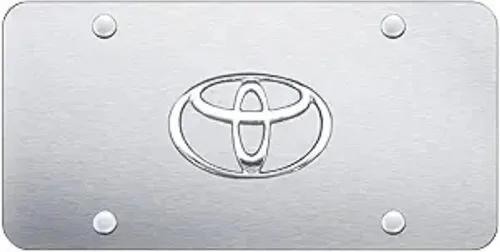 Vista 8 de Au-TOMOTIVE GOLD, INC. Logotipo negro con licencia oficial en la placa de matrícula para Toyota (negro)