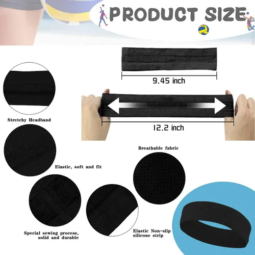 Vista 11 de Rodilleras de voleibol, mangas para brazos, calcetines y diadema de voleibol, 4 piezas, accesorios de voleibol, mangas para antebrazo para pasar