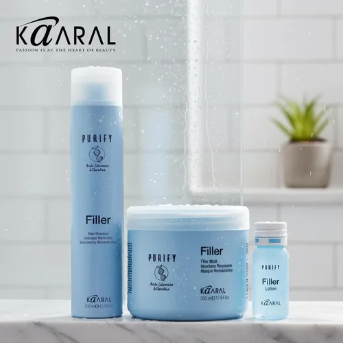 Vista 7 de Kaaral Purify Filler Shampoo - Fórmula fortalecedora y voluminizadora para mujeres y hombres - Cuidado del cabello espesante para una apariencia más