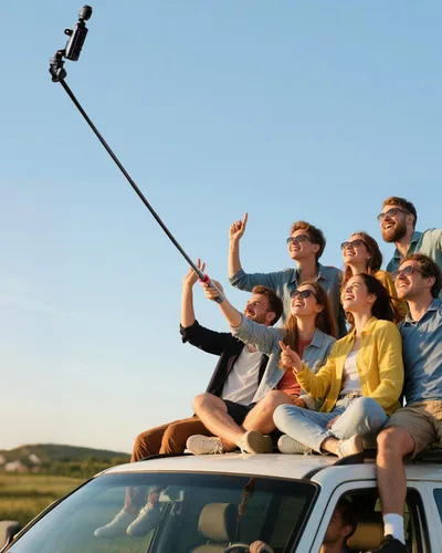 Vista 5 de 80" Tripod & Selfie Stick with Adapter for DJI Osmo Pocket 3 4