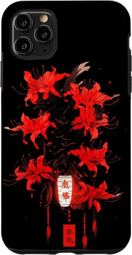 Vista 13 de iPhone 16 Red Spider Lily Funda de anime de manga estética japonesa japonesa