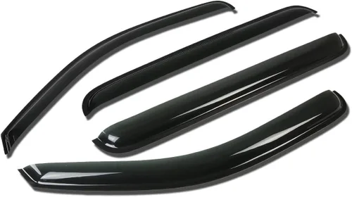 Vista 20 de Auto Dynasty 4 unidades de cinta en la visera de ventilación de ventana, deflector, protector de lluvia compatible con Nissan Maxima 2004-2008
