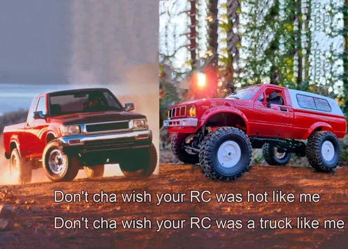 Vista 4 de Camión RC WPL C24 RC Crawler escala 1/16 4x4 RC Rock Crawler todo terreno todoterreno Pickup Truck RTR Control remoto LED proporcional acelerador