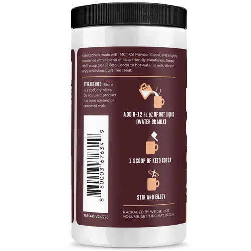 Vista 3 de Keto - Mezcla de bebida de chocolate caliente de cacao, 8.5 onzas