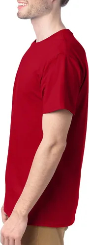 Vista 4 de Hanes Essentials Paquete de camisetas para hombre, camisetas de algodón con cuello redondo, 4o6unidades