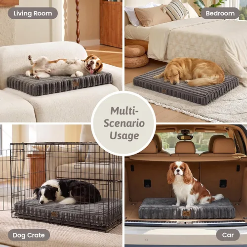 Vista 8 de COZY KISS Cama ortopédica lavable para perros para cachorros y gatos Gris