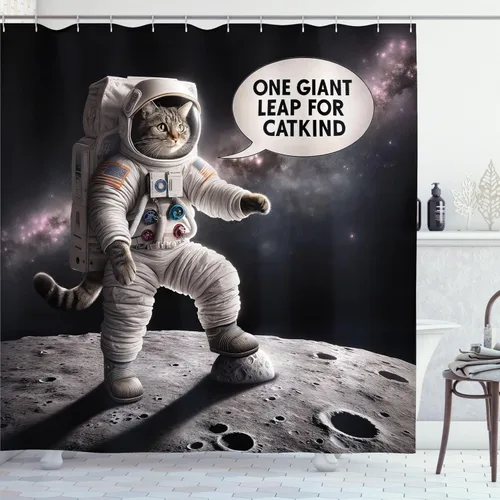 Vista 42 de Ambesonne Cortina de ducha humor, Why You No Plunger Guy Meme Face Angry Grumpy Washroom Design Print, juego de decoración de baño de tela