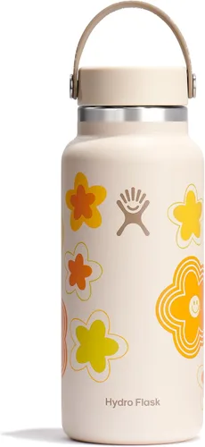 Vista 4 de Hydro Flask Black de boca ancha con tapa Flex de 64 onzas