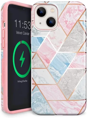 Vista 18 de VELVET CAVIAR Funda para iPhone 13 con estampado de leopardo y guepardo negro, compatible con MagSafe, probada en caídas de 10 pies