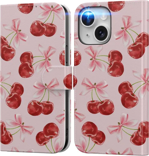 Vista 8 de DEENAKIN Funda tipo cartera para iPhone 15 con tarjetero + clip para efectivo, bloqueo RFID, protección contra caídas de grado militar y obras
