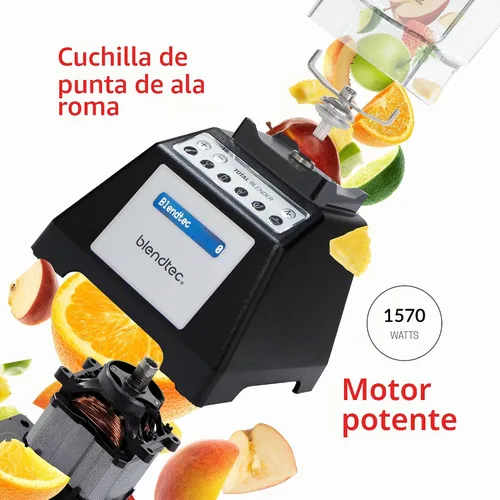 Vista 4 de Blendtec Total Blender Classic (Negro), 90 oz* WildSide+ & Twister frascos