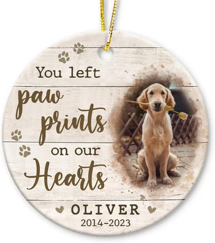 Vista 9 de Regalos conmemorativos personalizados para mascotas por pérdida de perro o gato, adornos de duelo de mascotas, decoración de Navidad, adorno