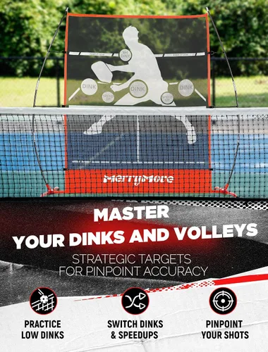 Vista 2 de Pickleball Practice Rebounder Net: Pickleball Rebounder or 6FT Mini Pickle Ball Net Portable for Outdoor Driveway Backyard and Indoor Garage - 2in1