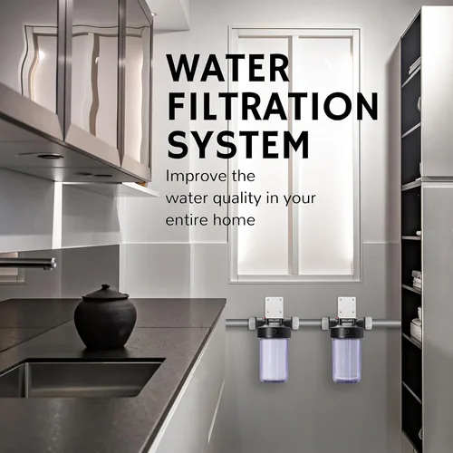 Vista 9 de Airthereal Carcasa universal para filtro de agua para toda la casa, cartucho de carbono de sedimentos de 10 x 4.5 pulgadas, sistema de prefiltración