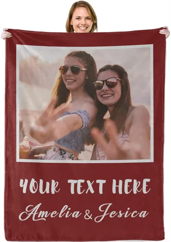 Vista 33 de Abybela Mantas personalizadas con fotos, mantas con fotos personalizadas con mis propias fotos, manta personalizada regalos para el día de la madre