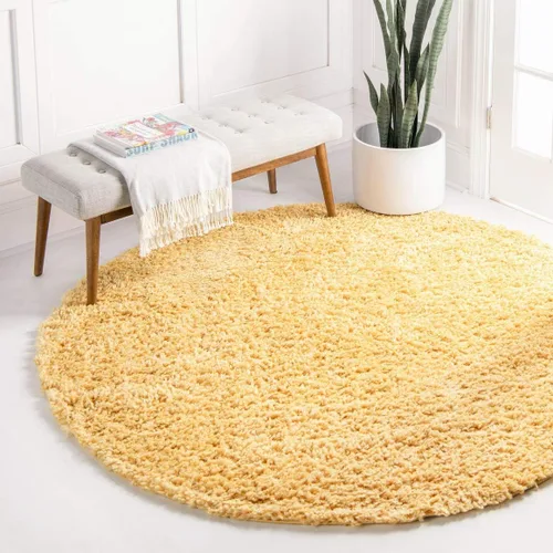 Vista 171 de Unique Loom Colección Davos Shag - Alfombra Lino