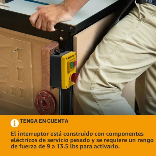 Vista 5 de POWERTEC Interruptor magnético de 120 V, 18 A con cable de alimentación de 5.5 pies para mesa de router, montaje fácil en banco de trabajo