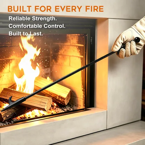 Vista 5 de FEED GARDEN Heavy Duty 40'' Fire Poker for Fire Pit & Fireplace, All-Metal