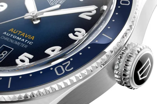 Vista 5 de TAG Heuer Autavia Reloj automático WBE5116.EB0173 de diámetro de 1.654in, Azul, Vintage
